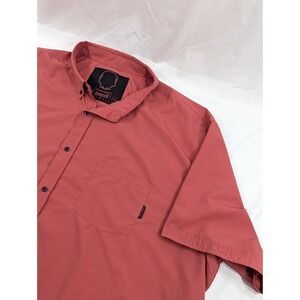 The Drive‎ Clothing Shirt Mens 4XL Pepto Pink Button Up Short Sleeve Casual